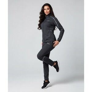 Mclaren Womens Full Zip Charcoal Orange Softshell Racer Drive Jacket US Medium